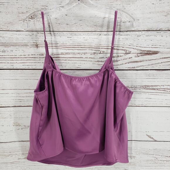 Nasty Gal Collection New Women's Purple Satin Cowl Neck Cami Top Size 16 - Picture 12 of 12